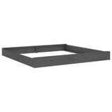Sandbox with Seats Grey Square Solid Wood Pine 825046