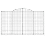 Arched Gabion Basket 300x50x160/180 cm Galvanised Iron 153518