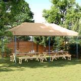 Foldable Party Tent Pop-Up Beige 580x292x315 cm 4004935