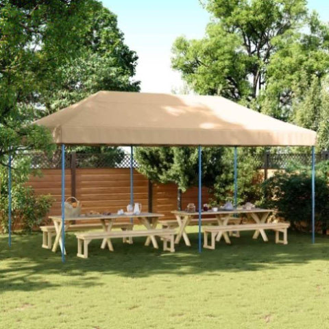 Foldable Party Tent Pop-Up Beige 580x292x315 cm 4004935