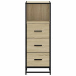 ZNTS Bathroom Cabinet Sonoma Oak 35x37.5x100 cm Engineered Wood 849250