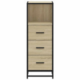 ZNTS Bathroom Cabinet Sonoma Oak 35x37.5x100 cm Engineered Wood 849250