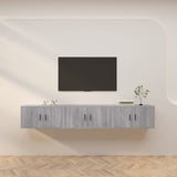 Wall-mounted TV Cabinets 3 pcs Grey Sonoma 80x34.5x40 cm 3188364