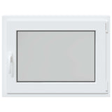 Basement Window RISOR 80 x 60 cm PVC and Glass White 42047240