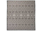 Outdoor Flatweave Rug 140x200 cm Black Stripes 340852