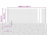 Welded Wire Fence 100 x 0.8 m PVC-Coated Steel Grey 3336927