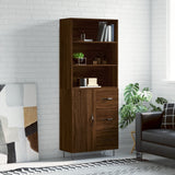 Highboard Brown Oak 69.5x34x180 cm Engineered Wood 3189444