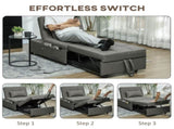 Four-In-One Single Sleeper Chair - Dark Grey T3398P344491