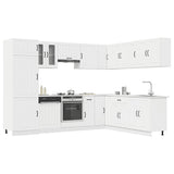 14 Piece Kitchen Cabinet Set "Lucca" White Engineered Wood 3314981