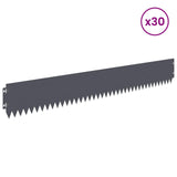 Lawn Edging 30 pcs 103 x 15 cm Steel Anthracite 8008456