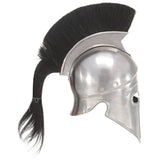 286229 Greek Warrior Helmet Antique Replica LARP Silver Steel