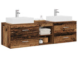 Bathroom Cabinet Set 3 pcs Old Wood 49.5 x 41 x 62.5 cm 3405841