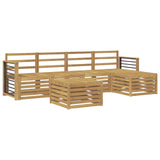 Outdoor Sofa Set 6 pcs White Solid Acacia Wood 3391724