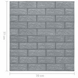 Wallpaper Set of 20 Anthracite PE foam 70 x 77 cm 150722