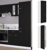 Refrigerator Cabinet Black Engineered Wood Large 802539