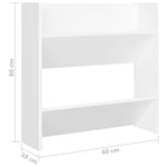 Wall Shoe Cabinets 4 pcs White 60x18x60 cm Engineered Wood 806716