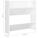 Wall Shoe Cabinets 4 pcs White 60x18x60 cm Engineered Wood 806716