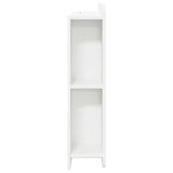 Headboard Cabinet with Storage High Gloss White Engineered Wood 8001250
