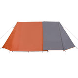 Camping Tent 3-Person Grey and Orange Waterproof 94367