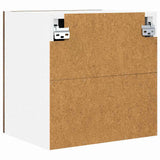 Hanging Cabinet 2 pcs Smoked Oak and White 40 x 31 x 40 cm 884139