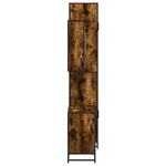 ZNTS 3 Piece Bathroom Furniture Set Smoked Oak Engineered Wood 3301092
