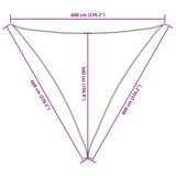 Sunshade Sail Oxford Fabric Triangular 6x6x6 m Black 135790