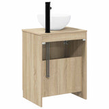Bathroom Furniture Set Sonoma Oak Engineered Wood 3404216