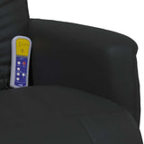 Massage Recliner Chair with Footrest Black Faux Leather 356517