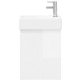 Bathroom Vanity Unit with Tap High Gloss White 889455