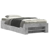 Bed Frame without Mattress Concrete Grey 90x190cm Engineered Wood 3295523