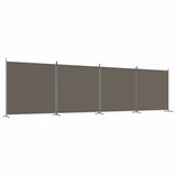 4-Panel Room Divider Anthracite 698x180 cm Fabric 350284