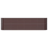 Garden Raised Bed Galvanised Steel 260x40x68 cm Brown 318905