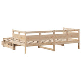 Daybed with Trundle and Drawers without Mattress 90x200 cm 3302231