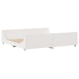 Bookcase Bed without Mattress White 180x200 cm Super King Solid Wood 3323798