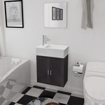 ZNTS Three Piece Bathroom Furniture and Basin Set Black 272227