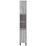 Bathroom Cabinet Grey Sonoma 30x30x190 cm Engineered Wood 831546