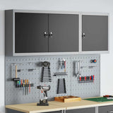 Tool Cabinet Set with Shelf 5 pcs Black Powder-Coated Steel 3321400