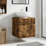 Wall-mounted Sink Vanity Smoked Oak 49 x 44.5 x 66.5 cm 890607