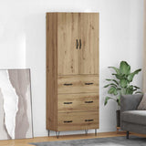 Highboard 2 pcs Artisan Oak Engineered Wood and Glass 3416007