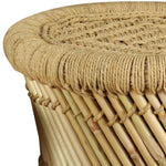 Stools 2 pcs Bamboo and Jute 244221
