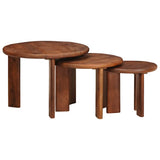 Nesting Coffee Tables 3 pcs Honey Brown Solid Mango Wood 4104660