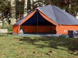 Family Tent Tipi 8-Person Grey and Orange Waterproof 94590