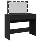 Dressing Table with LED Black 100x40x120 cm 848207