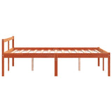 Senior Bed without Mattress Wax Brown 135x190 cm Double Solid Wood Pine 844153