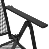 Reclining Garden Chair Set 7 pcs Anthracite Powder-coated Steel 3283763