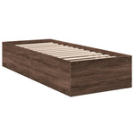 Bed Frame without Mattress Brown Oak 100x200 cm 3281055