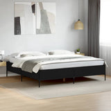 Bed Frame without Mattress Black 200x200 cm 3279777