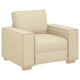 Sofa Set with Cushion 3 pcs Cream 220 x 78 x 84 cm Fabric 3324616