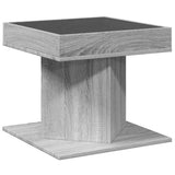 Coffee Table with LED Grey Sonoma 50x50x45 cm Engineered Wood 847565