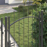 Garden Gate with Lock Woerden Grey 200 x 100 cm Steel 42008901